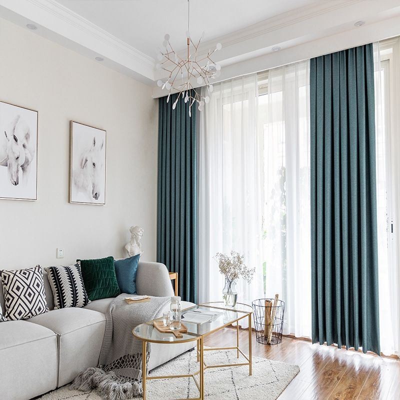 Mörkläggningsgardin I Linfärg, Måttbeställd Gardin, Enfärgad, Miljöskydd, Mörkläggning