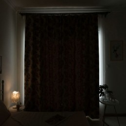 Mörkläggningsgardin Thicken Max Måttbeställd Gardin Grön Bananlöv Jacquard Rumsförmörkande