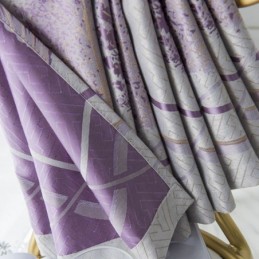 Moderna Mörkläggningsgardiner I Trädjacquard Med Skuggtyg