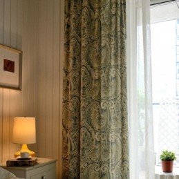 Amerikansk Vintagegardin, Måttbeställd Gardin, Magnifik Totemtryck, Vardagsrum