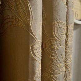 Retro Halvmörkläggningsgardin Måttbeställd Gardin I Jacquard Med Precision I Vardagsrummet