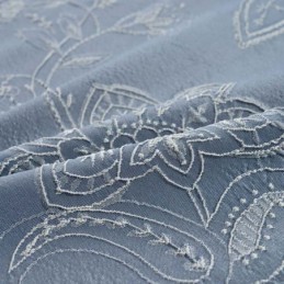 Retro Halvmörkläggningsgardin Måttbeställd Gardin I Jacquard Med Precision I Vardagsrummet