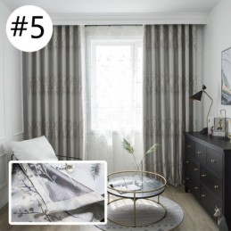 Botaniskt Tryckt Gardin Måttbeställd Gardin Värmeisolerande Energieffektiv