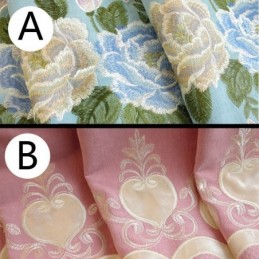 Hem Gardin Måttbeställd Gardin Europeisk Stil Blommig Broderi