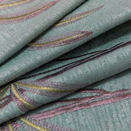 Mötbeställd Chenillegardin Modern Blombroderi