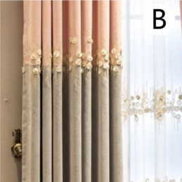 Mörkläggningsgardin Måttbeställd Gardin Nordiska Blommor Broderi Dekorativ