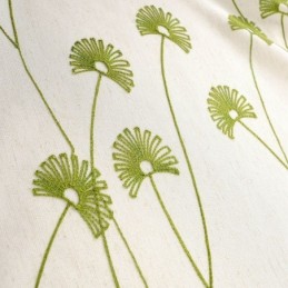 Modern Måttbeställd Gardin Bomull Linne Broderad Med Färska Löv