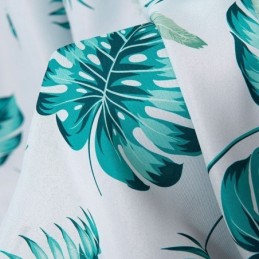 Moderna Tropiska Tryckta Gardiner Med Gröna Löv För Fönster För Vardagsrum