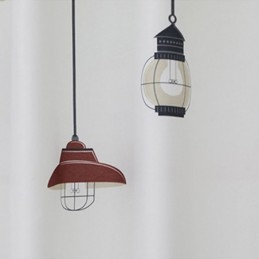 Modern Tryckt Gardin, Måttbeställd, Mörkläggningsgardin Med Ljuskronamönster För Vardagsrum