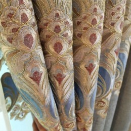 Måttbeställd Chenillegardin Gardin I Europeisk Stil För Fönster