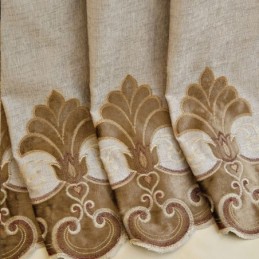 Måttbeställd Gardin Broderad I Europeisk Stil