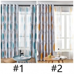 Mörkläggningsgardin Måttbeställd Gardin Nordisk Lövtryck Fönster