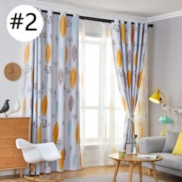 Mörkläggningsgardin Måttbeställd Gardin Nordisk Lövtryck Fönster