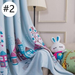 Mörkläggningsgardiner För Tecknade Hus, Barnrumsgardiner, Måttbeställda Gardiner