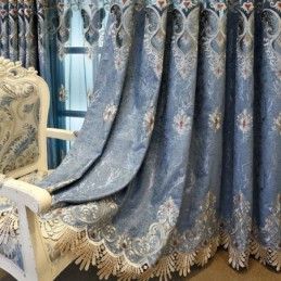 Måttbeställd Chenillegardin För Fönster I Europeisk Stil, Vardagsrum