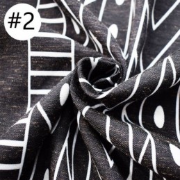 Geometriskt Tryck Gardiner Halv Mörkläggningsgardiner I Bomullslinne Med Tofsar För Vardagsrum