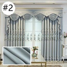 Hem Gardin Måttbeställd Gardin Europeisk Stil Blommig Broderi