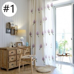 Gardin I Bomull Och Linne, Måttbeställd Gardin, Minimalistisk Broderi