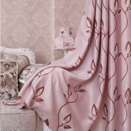 Lövtryckta Mörkläggningsgardiner I Tyg För Vardagsrum