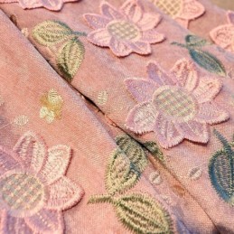 Mötbeställd Chenillegardin Modern Blombroderi