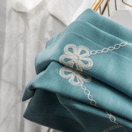 Modern Måttbeställd Gardin I Bomull Med Diamantgitter