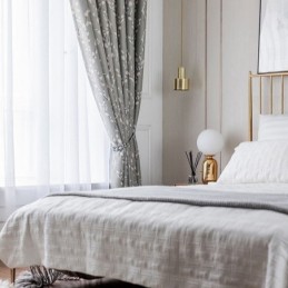 Modern Gardin Måttbeställd Gardin Blommönster Hem