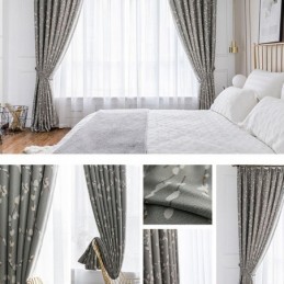 Modern Gardin Måttbeställd Gardin Blommönster Hem