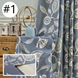 Modern Måttbeställd Gardingardin Bomullsväxter Tryckta