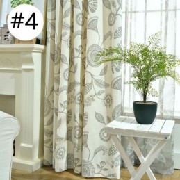 Modern Måttbeställd Gardingardin Bomullsväxter Tryckta