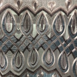 Chenillegardin Måttbeställd Gardin Modern Broderad Vardagsrum