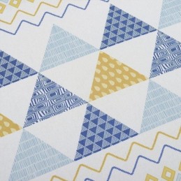 Modern Måttbeställd Gardingardin Bomull Triangeltryckt