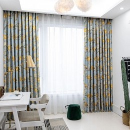 Modern Gardin Måttbeställd Gardinblommor Tryck Hem