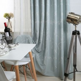 Nordisk Gardin Måttbeställd Gardin Bomullslövbroderi