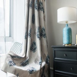 Modern Gardin Måttbeställd Gardinfjädrar Tryck Hem