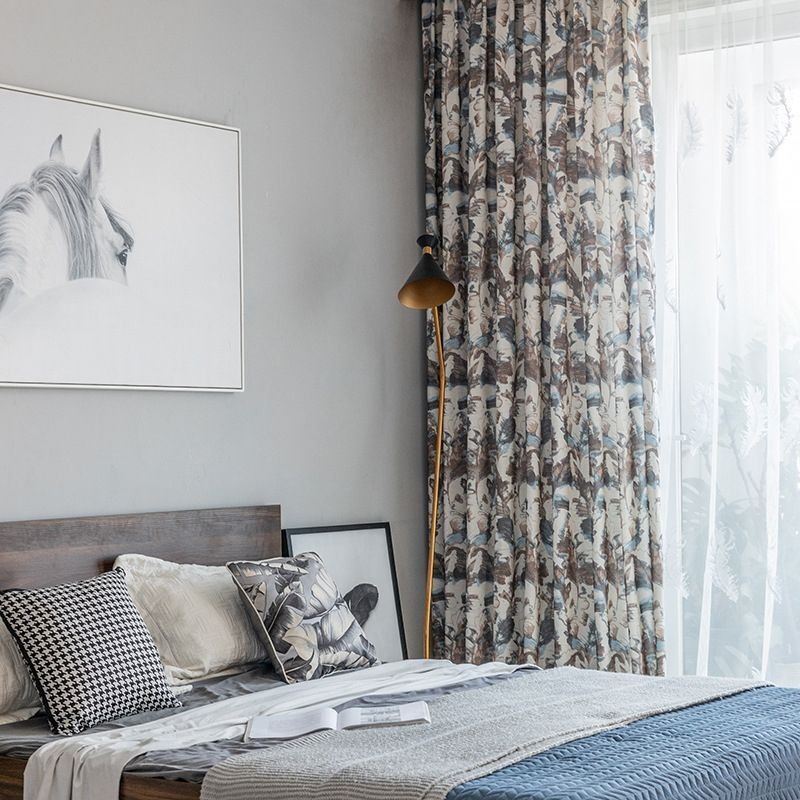 Modern Gardin Måttbeställd Gardin Bomull Enkel Stil