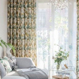 Modern Gardin Måttbeställd Gardin Bomull Enkel Stil