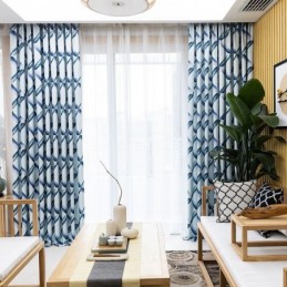 Modern Gardin Måttbeställd Gardin Gittertryck Hem