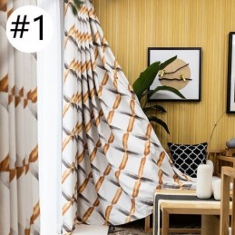 Modern Gardin Måttbeställd Gardin Gittertryck Hem