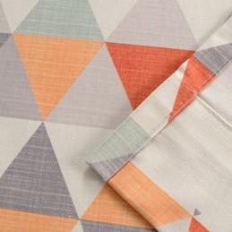 Modern Måttbeställd Gardingardin Bomull Triangeltryckt