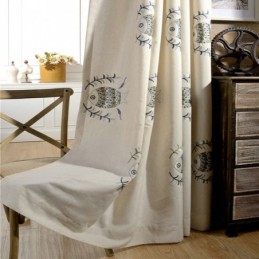 Broderad Mörkläggningsgardin Måttbeställd Gardin Barnrum Minimalistisk Mörkläggningsgardin