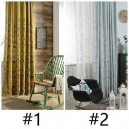 Mörkläggningsgardin Måttbeställd Gardin Bomull Linne Broderi Vete