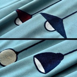 Modern Måttbeställd Gardin Gardinlampmönster Polyester