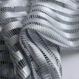 Modern Enkel Skir Gardin Måttbeställd Gardin Grå Randig Jacquardtyg Vardagsrum Arbetsrum