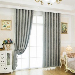 Nordisk Abstrakt Stil Måttbeställd Gardin Maze Jarquard Vardagsrum Bice Chenille Mörkläggningstyg