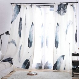 Modern Minimalistisk Gardin, Måttbeställd Gardin, Digital 5D-Utskrift, Verklighetstroget Fjädergardin, Fönsterbehandling