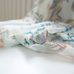 Amerikansk Tecknad Skir Gardin Måttbeställd Gardin Sjöstjärna Snäckskal Tryckt Sovrum Barnrum Tyg