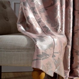 Måttbeställd Gardin För Europeisk Lantlig Stil, Rosa Jacquard, Mörkläggningstyg För Sovrum