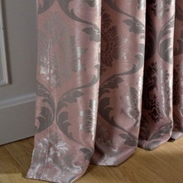 Måttbeställd Gardin För Europeisk Lantlig Stil, Rosa Jacquard, Mörkläggningstyg För Sovrum