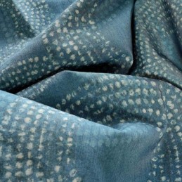 Amerikansk Antik Gardin Måttbeställd Gardin Blå Cirkeltryckt