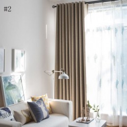 Modern Enkel Gardin Måttbeställd Gardin Enfärgad Vattentät Vardagsrum Kontor Mörkläggningsgardin Tyg